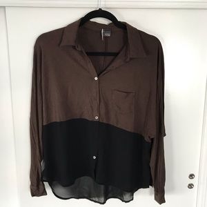 {Urban outfitters} mesh button up